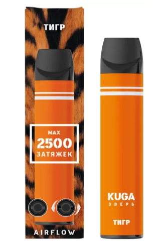 Одноразовая сигарета KUGA 2 % 2500 Strawberry Banana Тигр