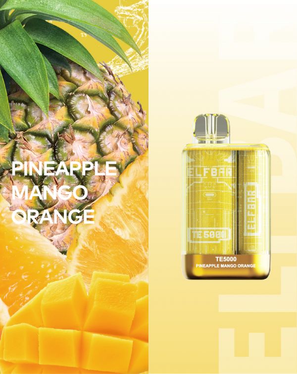Одноразовый Pod Elf Bar TE 5000 550 mAh Pineapple Mango Orange (Ананас с манго и апельсином)