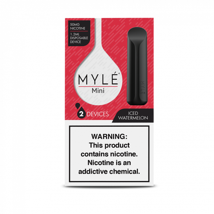 Одноразовый вейп MYLE Mini ( Ледяной арбуз ) крепость 50 мг.