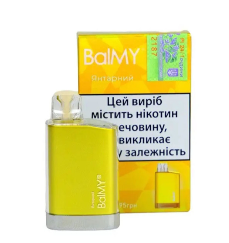Одноразовая электронная сигарета BalMY 500 затяжек Янтарный (Лимон Ореховый Берли)