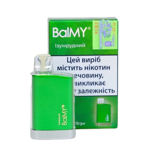 Одноразовая электронная сигарета BalMY 500 затяжек Зеленое Яблоко