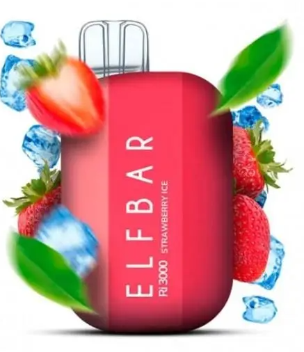 Одноразовая электронная сигарета Elf Bar Ri 3000 Затяжек Клубника лед