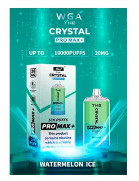 Одноразовая электронная сигарета Сrystal pro max Арбуз Лед 10000 затяжек