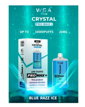 Одноразовая электронная сигарета Сrystal pro max Блу Разз Лед 10000 затяжек