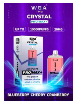 Одноразовая электронная сигарета Сrystal pro max Черника Вишня Клюква 10000 затяжек