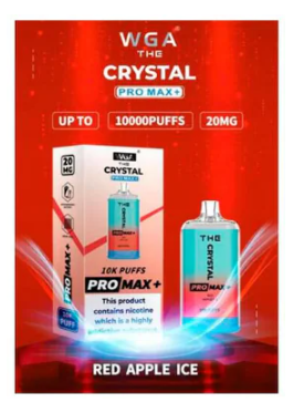 Одноразовая электронная сигарета Сrystal pro max Красное Яблоко 10000 затяжек