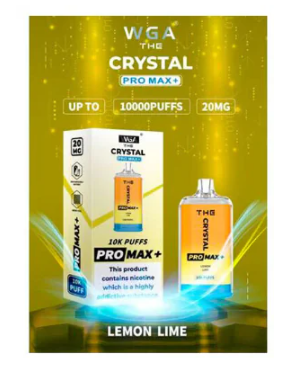 Одноразовая электронная сигарета Сrystal pro max Лимон лайм 10000 затяжек