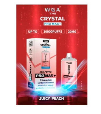 Одноразовая электронная сигарета Сrystal pro max Персик 10000 затяжек
